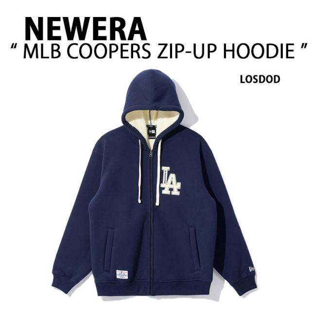 NEWERA ニューエラ ボアジップアップパーカー AP MLB COOPERS TOWN ZHD FT34 LOSDOD ドジャース NAVY LA 大谷翔平 13781128