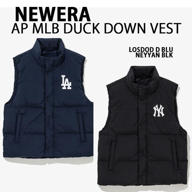 NEWERA ニューエラ ダウンベスト AP MLB DUCK DOWN VEST DV44 ダウン ベスト ドジャース Dodgers ヤンキース Yankees ネイビー ブラック