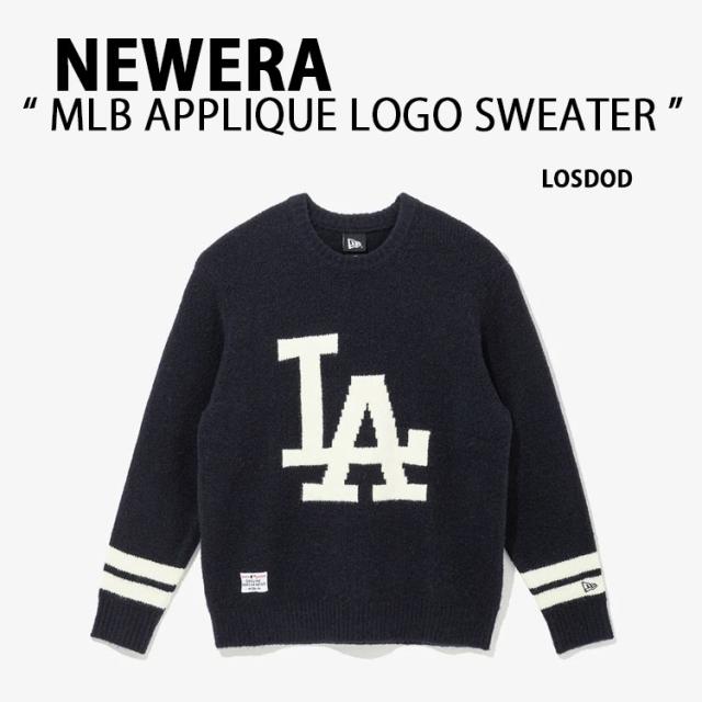 NEWERA ニューエラ セーター AP MLB APPLIQUE LOGO SW33 LOSDOD ドジャース NAVY ニット 大谷翔平 メンズ レディース 13781165