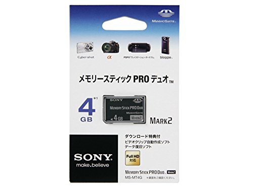 SONY メモリースティック PRO Duo 4GB Mark2 MS-MT4G ソニー 海外パッケージ品