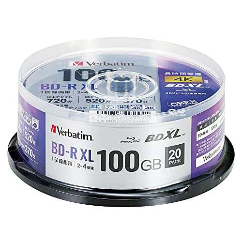 Verbatim バーベイタム 1回録画用 ブルーレイディスク BD-R XL 100GB ...