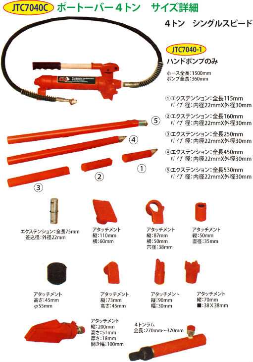 JTC】ポートバー4t (TR70401S) JTC7040C ポートバー [05]の通販はau