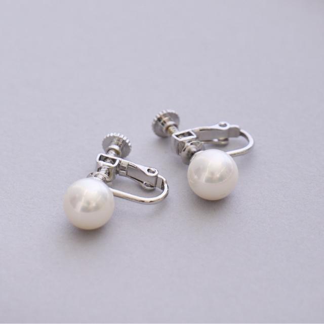 日本製 国産 人工 貝 ネックレス 貝パールネックレスセット 貝パール パールネックレス イヤリング 8mm フォーマル 冠婚葬祭 結婚式 披露宴 入学式 卒業式_4