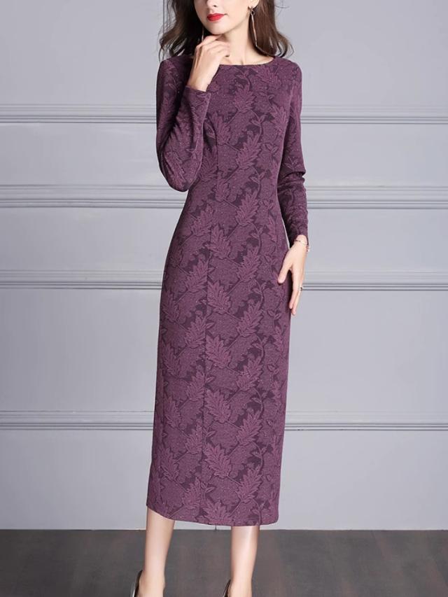結婚式 親族 フォーマルドレス 50代 60代 ぽっちゃり ドレス 服 ワンピース 袖あり 秋 冬 40代 母親 フォーマルワンピース ミセス 大人 パーティードレス 大きいサイズ シニア 祖母 お呼ばれ フォーマル 顔合わせ お宮参り 七五三 ゲストドレス 披露宴 aライン 長袖 タイト_2