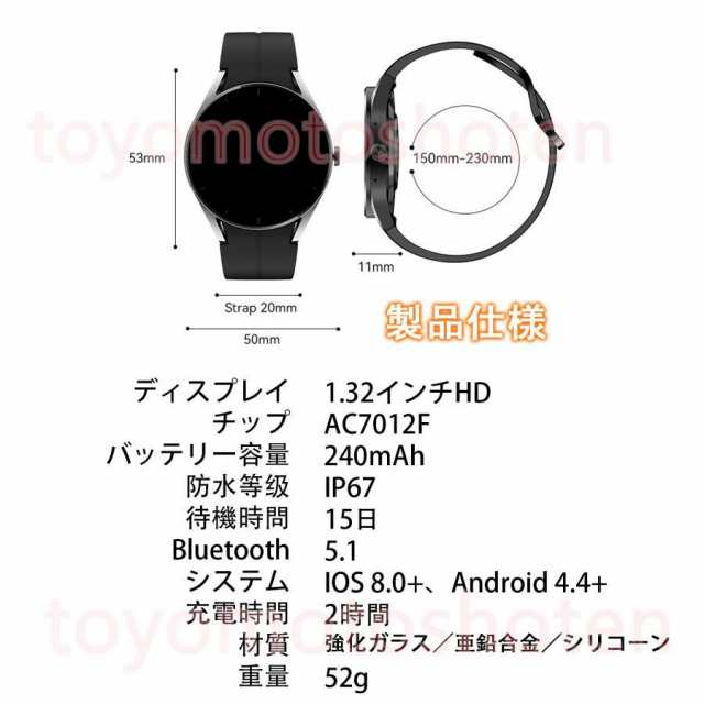 非侵襲 スマートウォッチ血圧測定 通話機能 多機能 皮膚温 心拍数 音楽 血中酸素 睡眠管理 血中脂質尿酸 歩数計 健康管理 