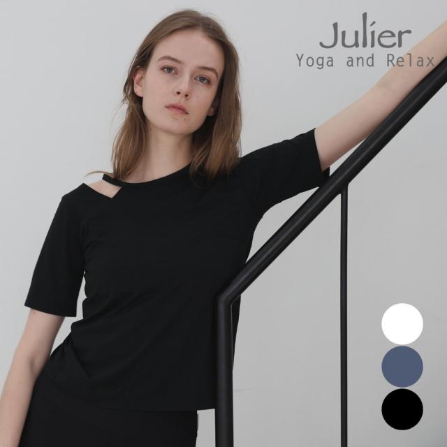 ジュリエ ヨガ Julier ヨガウェア トップス 半袖 レディース Julier ジュリエ ヨガウェアトップス ライトプライム デザイントップス b1953tub035 ヨガウェア 2025 秋 冬 新作 おしゃれ かわいい 吸汗速乾 人気 ホットヨガ