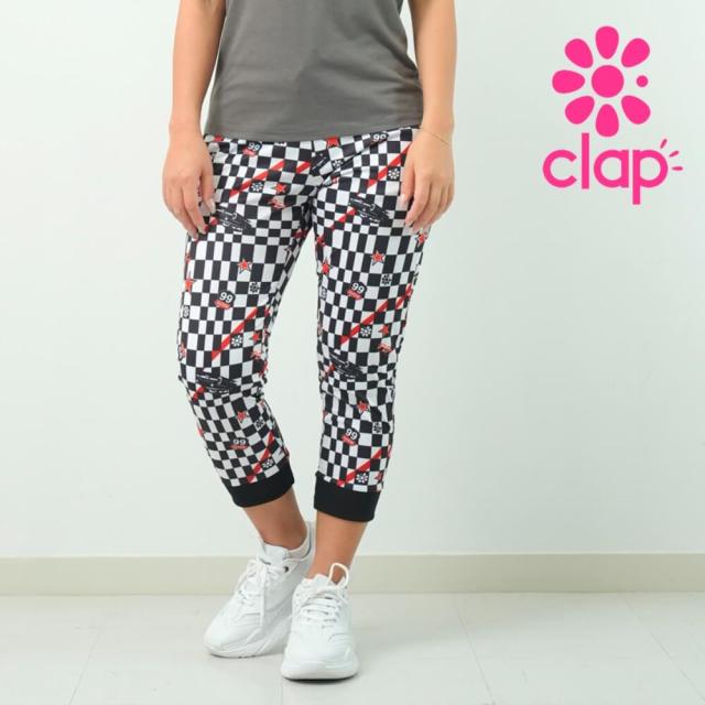 クラップ clap フィットネス クラップヨガウェア レディース clap フィットネス パンツ CHECKER CLAP E-SHUTOOOO M/フリーサイズ フィットネスウェア イーシュット 柄 2025 新作