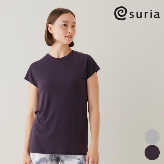 スリア ヨガ suria ヨガウェア トップス クラージュトップ su-t793 半袖 レディース tシャツ フリーサイズ ピラティスウェア トレーニングウェア おしゃれ 2025年 秋冬 新作