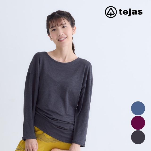 テジャス ヨガ tejas サラティトップス tl252182 ヨガウェア トップス レディース 7分袖 フリーサイズ 着痩せ 体型カバー ゆったり おしゃれ 2025年 秋冬 新作