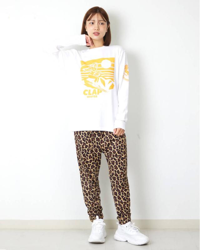 クラップ CLAP フィットネス クラップ フィットネスウェア レディース パンツ LEOPARD EFFORTLESS M/フリーサイズ ジムウェア トレーニング ウェア エフォートレス ゆったり 柄 2026 新作_6
