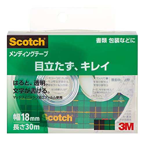 3M スコッチ テープ メンディングテープ ディスペンサー付 18mm×30 小