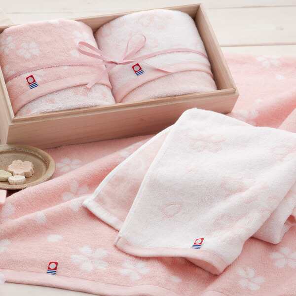 imabari towel japan 今治タオル さくら染め 木箱入り タオルセット