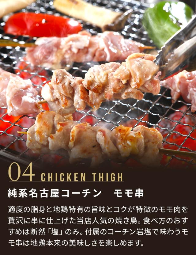 【7-8人前】純系 名古屋コーチン BBQセット 冷凍 国産 高級 地鶏 計20本 焼き鳥セット バーベキュー キャンプ アウトドア もも むね つくね 鶏皮 鶏肉 お肉 やきとり たれ しお 業務用 大容量 送料無料 お取り寄せ ギフト_9
