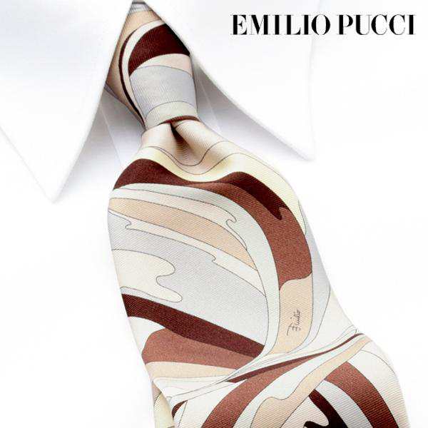 ネクタイ エミリオプッチ EMILIO PUCCI 新作 ブランド シルク おしゃれ ギフト 祝い 誕生日 就活 結婚式 クリスマス 成人式 プレゼント E