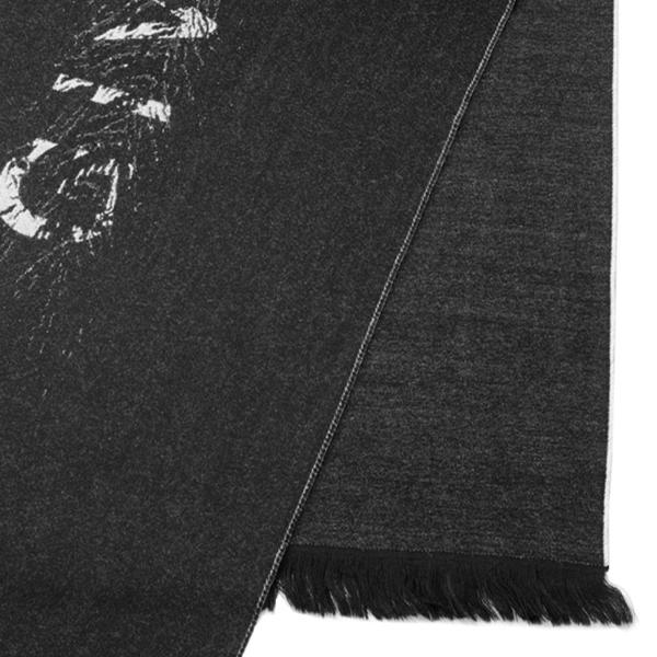 ジバンシー GIVENCHY ウールマフラー ストール（ブラック×グレー）ブランド 新作 ギフト 祝い 誕生日 バースデー 新生活 新社会人 プレゼント GV-019の通販は