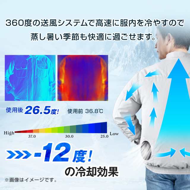 空調ウェア 涼しい作業服 ファンセット 大容量モバイルバッテリー付き 作業服 大風量 空調 涼しい 熱中症対策 撥水 UVカット スポーツ 男女兼用の通販は