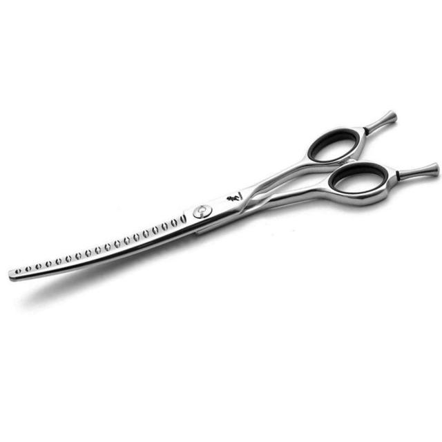 トリミングハサミ・カーブ 6.5インチ・上向き・440Ｃ炭素鋼 両用型 トリマー 毛量調整・顔・足・お尻周りの通販は 10,996円