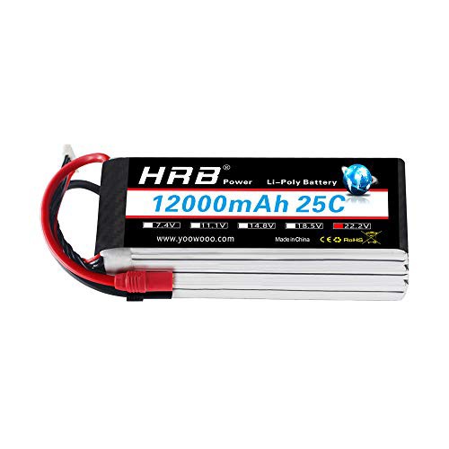 HRB 22.2V 12000mAh 25C 6S LiPoバッテリーパック、DJ1 S800 DJI S900 S1000、Walkera QR X800およびその他のマルチコイス用AS150 + XT150プラグ付きの通販は