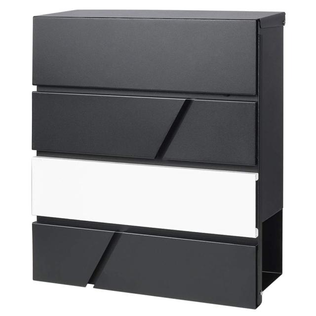 936-White Jssmst（ジェスマット） メールボックス 郵便受け ポスト 大型 ファミリーポスト キーロック式 新聞受け 35*33*10cm (936-White)の通販は 6,967円