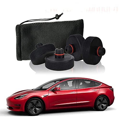 箱なし KURL-T リフティング ジャッキパッド Tesla Model 3 Model S Model X用 頑丈なアダプター バッテリーと塗装を保護 安全に車を上げる 4個