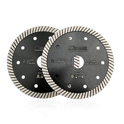 2_125MM SHDIATOOL ダイヤモンド スーパー シン ブレード 磁器 セラミック タイル用 花崗岩 2PK 径 125MM / 5インチ ターボ 切断 ディスク 125MMの通販は 5,141円