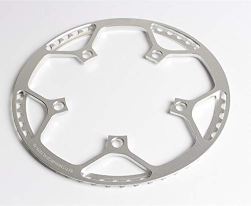銀_53T Litepro BCD130ラウンドプレートシングルディスクギア折りたたみBMX小型自転車自転車45T 47T 53T 56T 58Tチェーンホイールクランク (銀， 53T)の通販は 5,336円