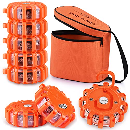 8 Vancle LEDロードフレア 警告灯 非常信号灯 ロードサイド安全ライト 緊急点滅信号灯 強烈フラッシュ 自動車に応急用ランプ SOS救助 懐中電灯 磁気ベースとフック付き 専用収納バッグ付（電池を除く） (8) 7,845円