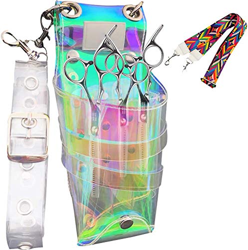カラフル Umoraシザーケース シザーバッグ 透明 グラデーション 美容師 理容師 ツールバッグ 収納 ヘアカット トリマー プロ用 大容量（カラフル）の通販は 7,037円