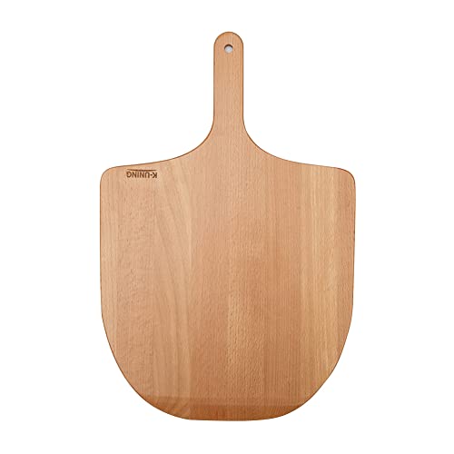 k-uningピザボート大 木製ピザパドル カッティングボート 木製プレートハンドルトレイ モーニングトレイ まな板 パン切台 ランチプレート ピザピールの通販は