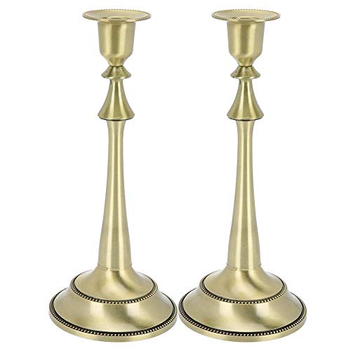 2本立て キャンドルホルダー キャンドルスタンド 燭台 置物 リラックス ロマンチック 雰囲気作り プレゼント 写真小道具 結婚式飾り(ブロンズ)の通販は 5,652円