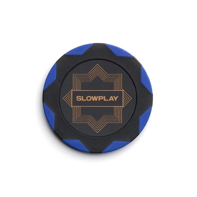 ブルー SLOWPLAY Nashクレイポーカーチップ 14g 重量感あるクレイチップ 40mm 大きめ 50枚入り ブルー（チップバリュー表記なし）の通販は 5,131円