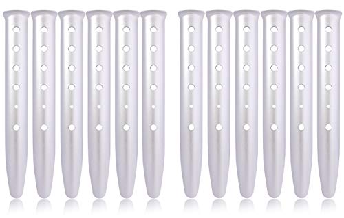 シルバー個12個) ペグ テントペグ アルミ合金 U字型ペグ 砂地 サンドペグ 土地専用 高強度 軽量 31cm 6枚入り アルマイト加工 錆びにくい ビーチ 砂浜 雪 テント設営 アウトドア キャンプ用具 (シルバー個12個))の通販は 5,113円