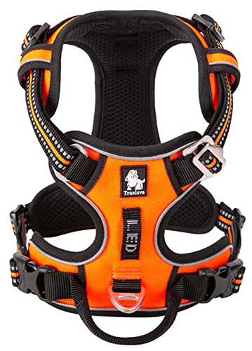 L_オレンジ cocomall 2020新型 犬用ハーネス 犬用胴輪 ドッグ ペット用品 ハーネス 3M反射材料 訓練 ナイロン製 小型犬、中型犬、大型犬に向け 通気性 調節可能 (L， オレンジ)の通販は