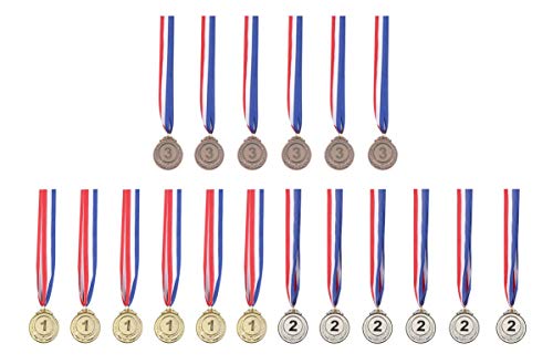 金メダル 銀メダル 銅メダル 金属 製 直径 50mm 18枚入り 表彰 スポーツ 会社 学校 運動会 幼稚園 ご褒美 優勝メダル 景品の通販は 4,605円