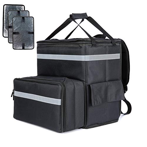 [Yushang] デリバリーバッグ業務用 保温ピザバッグ 保冷バッグ ウーバッグ 大容量 耐荷重 折りたたみ 3枚の仕切りの通販は