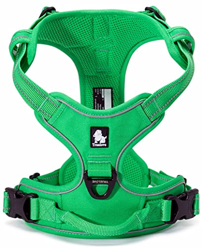 XS_グリーン cocomall 犬用ハーネス 犬用胴輪 ドッグ ペット用品 ハーネス 3M反射材料 訓練 ナイロン製 小型犬、中型犬、大型犬に向け 通気性 調節可能 (XS， グリーン.)の通販は