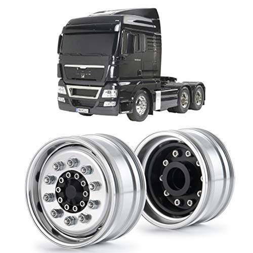 2個のセット 1.9 ホイールハブ タイヤインナー フロント ホイールリムハブ for 1 14 タミヤ トラクター クライミングトレーラー (2個のセット)の通販は 5,371円