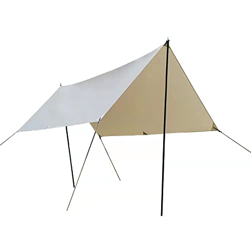 タープ TC Tarp 防水タープ オクタタープ サンシェード キャンプギア アウトドア用 日除け ポリコットン 焚火タープ (4M*3M)の通販は