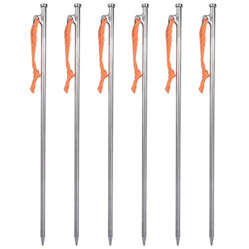 チタン色(ワイドヘッド) [40CM] 6本セット Boundless Voyage チタンペグ ソリッド 焼き色 強靭 20CM 24CM 30CM 35CM 40CM チタン合金 岩場 砂浜 砂利 硬い土 草地 テントペグ タープペグ アウトドア キャンプ 鍛造ペグ 設営用具 (チタン色(ワイドヘッド) [40CM] 6本セット)の通販は