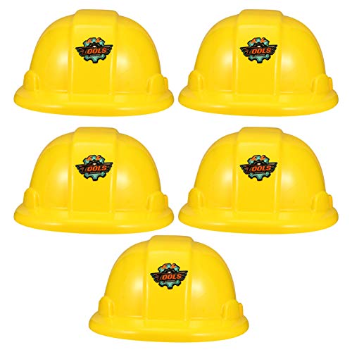 EXCEART 建設用帽子 ヘルメット 子供用 ハット キッズプロテクター 面白い プラスチック製 おもちゃ 安全 労働者 エンジニア 5個セット （黄色）の通販は 4,588円