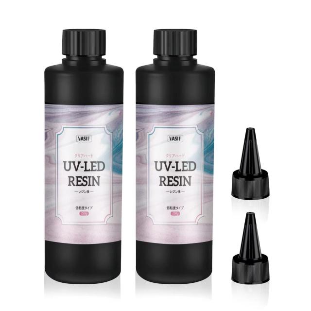 500g VASIP レジン液 UVレジン液 レジン UV/LED対応 1液性 クリスタル クリア 鋳造 コーティング ジュエリー 製造 DIY クラフト装飾用(500g)の通販は 5,443円