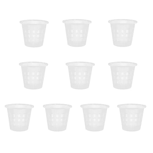 14X12CM OUNONA オーキッドポット 植木鉢 育苗ポット 透明 穴付き 10個パック 胡蝶蘭の植木鉢 プラスチック 園芸 植物栽培 庭 ガーデン 水耕栽培 多肉植物ポット 14X12cmの通販は