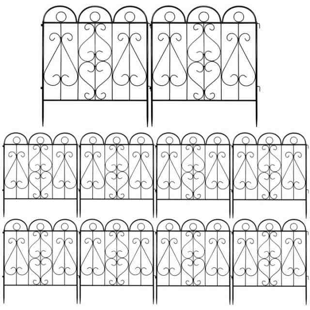 10枚 フェンス・垣 フェンス 屋外 防錆ランドスケープパティオフラワーベッドアニマルド フェンス 10枚 フェンス・垣 フェンス 屋外装?