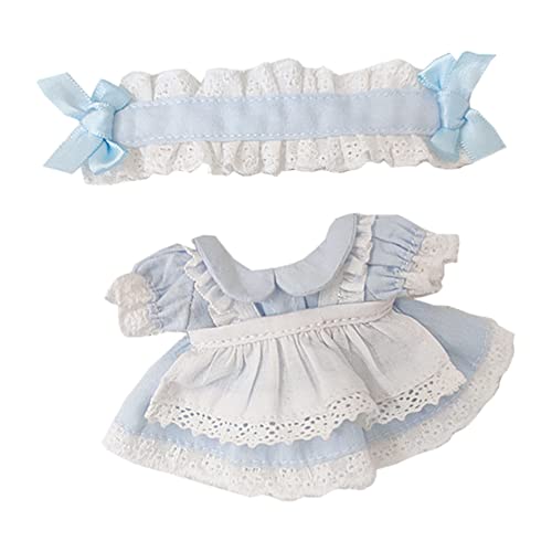 Light Blue niannyyhouse 10cm ぬいぐるみ 服 メイド ドレス 綿人形服 着せ替え (Light Blue)の通販は 4,781円