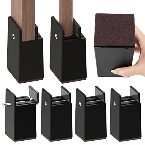 高さ10cm_ブラック GAGUIUP テーブル 脚 継ぎ足し 高さ10cm 4個セット 高さ調整 継ぎ脚 こたつ 継ぎ足 机 たかさ調節 直径0~5.4cm調節可能 ブラックの通販は