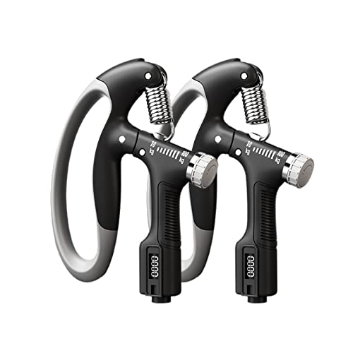 黒、2個 GreenGee 握力増強器 エクササイズ 握力グリッパー カウンター付き 10-100kg 負荷調整可能 ハンドグリッパー ストレス解消 リハビリ器具 テニス 野球 握力強化訓練 握りやすい 滑りづらい 男女兼用 ポリプロピレン (黒、2個)の通販は 4,945円