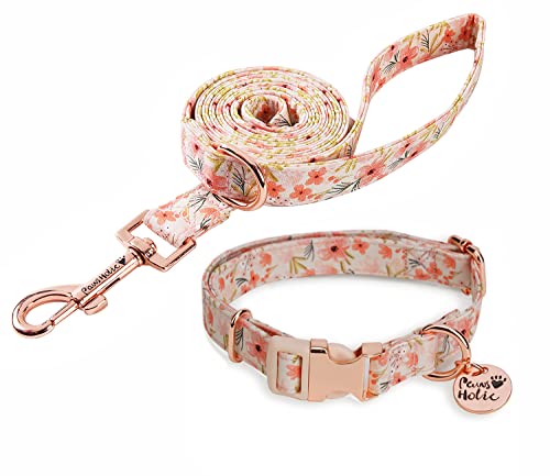 ピンク_首輪リードセットSサイズ(首周り:25-41CM) Neskatu 犬 首輪 リードセット 小型犬 中型犬 大型犬 犬用リード 首輪 かわいい 布製 コットン 軽量 調節可能 引っ張る防止 散歩 お出かけ用 おしゃれ ペット用品 ソフト (桜、犬のリード首輪 Sサイズ)の通販は