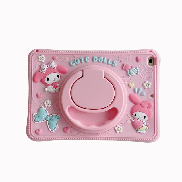 iPad 7/8/9世代 (10.2")_パターン05 CrazyLemon 適用 iPad 10.2インチ ケース iPad 第9/8/7世代 2021/2020/2019年 ケース 360度回転 リング付き 縦置き 横置き スタンド機能 肩掛け ストラップ 付き 可愛い うさぎ デザイン 薄型 軽量 ピンク ソフト シリコーン アイパッド 保 4,820円