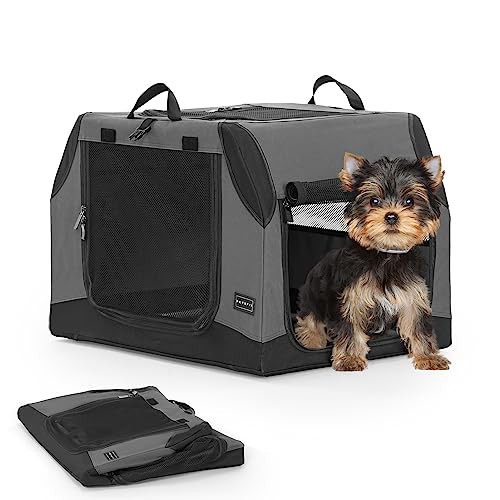 S(61*46*43cm)_ダークグレー Petsfit 折りたたみソフトケージ ペットケージ ソフトクレート大型犬 中型犬 犬 折りたたみソフトケージ ペットケージ