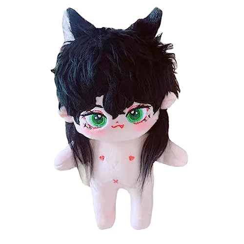 a-スケルトン無し niannyyhouse 20cm ぬいぐるみ 男の子 裸の赤ちゃん ブラックヘア 属性なし 通常の体 ドール 綿人形 着せ替え (a-スケルトン無し)